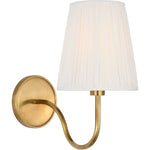 Hand-Rubbed Antique Brass with Silk Pleated Shade