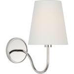 Polished Nickel with Linen Shade