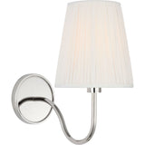 Polished Nickel with Silk Pleated Shade