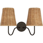 Aged Iron with Natural Wicker Shades | shipping 01/09/2027