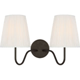 Aged Iron with Silk Pleated Shades | shipping 11/16/2026