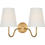 Hand-Rubbed Antique Brass with Linen Shades | shipping 11/16/2026