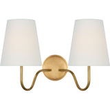 Hand-Rubbed Antique Brass with Linen Shades | shipping 11/16/2026
