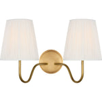 Hand-Rubbed Antique Brass with Silk Pleated Shades | shipping 11/16/2026