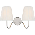 Polished Nickel with Silk Pleated Shades | shipping 11/16/2026