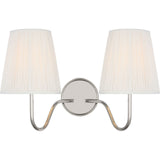 Polished Nickel with Silk Pleated Shades | shipping 11/16/2026