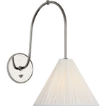 Polished Nickel with Silk Pleated Shade