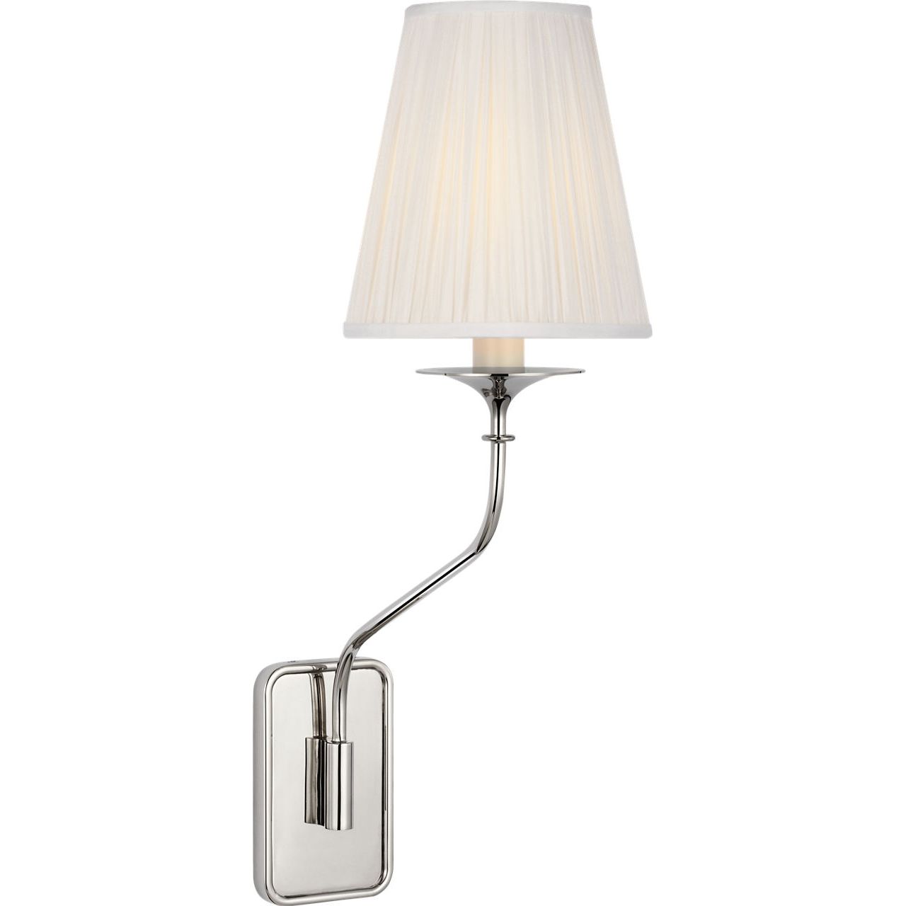 Polished Nickel with Silk Pleated