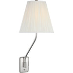Polished Nickel with Silk Pleated Shade
