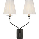Bronze with Silk Pleated Shades