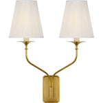 Hand-Rubbed Antique Brass with Silk Pleated Shades | shipping 12/10/2026