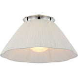 Polished Nickel with Scalloped Silk Pleated Shade | shipping 12/10/2026