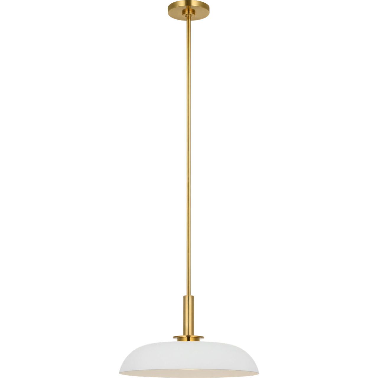 Hand-Rubbed Antique Brass and Matte White with White Glass | shipping 02/06/2027