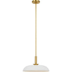 Hand-Rubbed Antique Brass and Matte White with White Glass | shipping 02/06/2027
