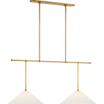 Hand-Rubbed Antique Brass with Silk Pleated Shades