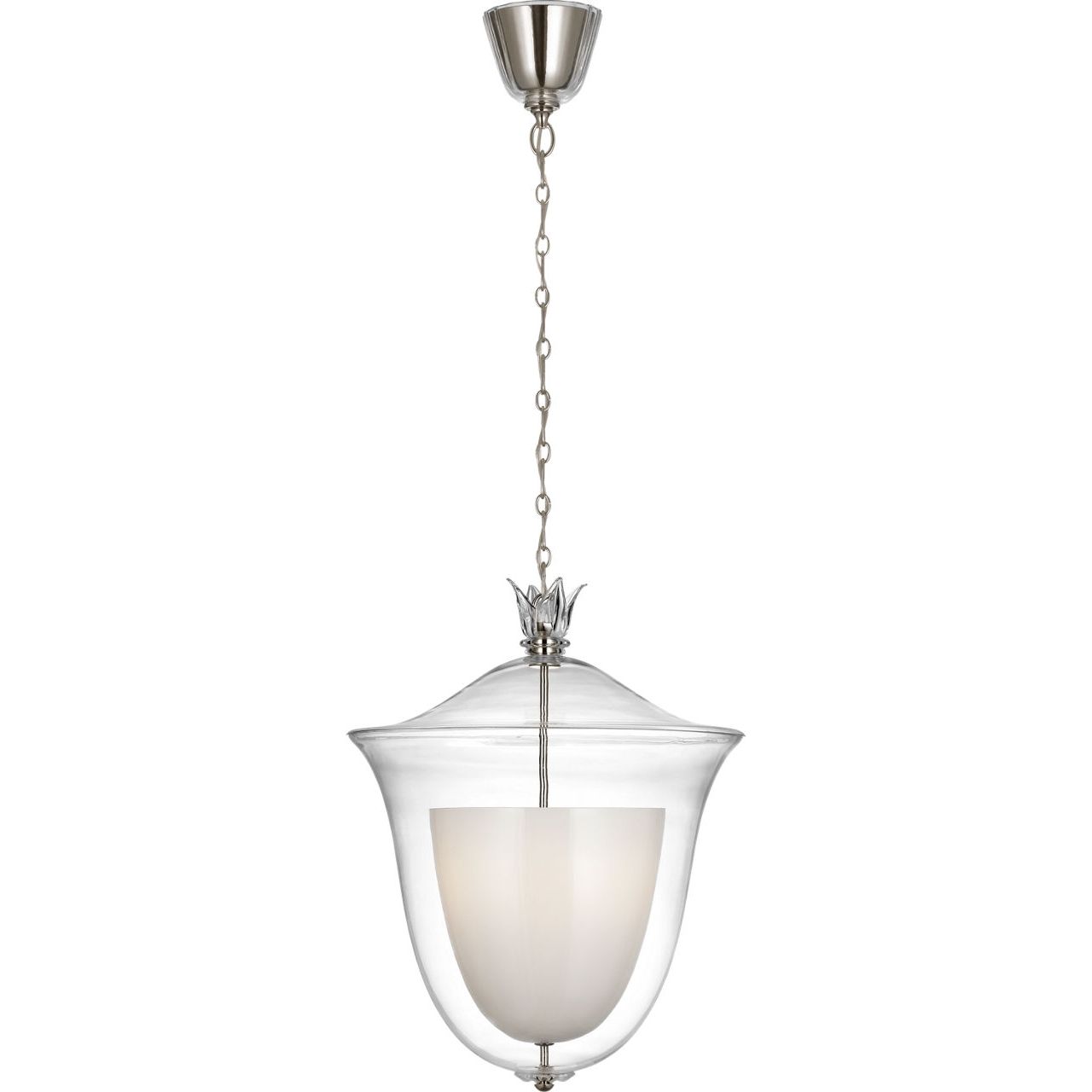 Polished Nickel with Clear and White Glass | shipping 12/25/2026