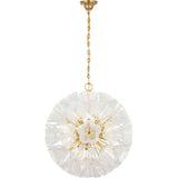 Livenza 25" Chandelier in Gild with White Strie Glass | shipping 11/16/2026