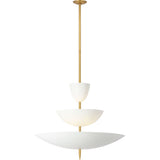 Hand-Rubbed Antique Brass with Plaster White Shades | shipping 12/10/2026