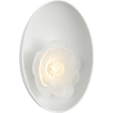 Matte White with Etched and Clear Glass Flower | shipping 10/17/2026