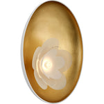 Matte White and Gild with Etched and Clear Glass Flower | shipping 11/16/2026