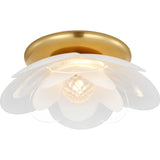 Soft Lacquered Brass with Etched and Clear Glass Flowers | shipping 12/16/2026
