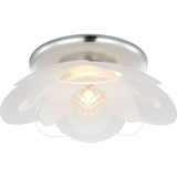 Soft Silver with Etched and Clear Glass Flowers | shipping 12/16/2026
