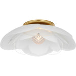 Soft Lacquered Brass with Etched and Clear Glass Flowers | shipping 01/09/2027