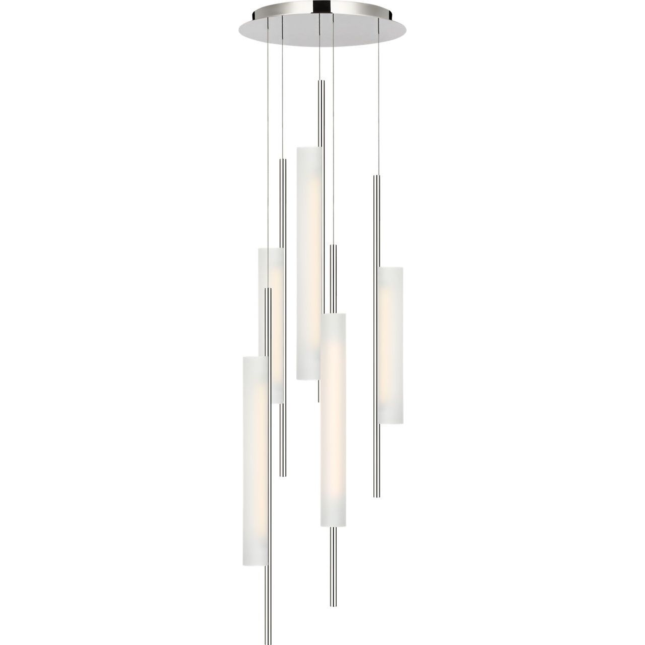 Polished Nickel with Soft Etched Glass | shipping 10/17/2026
