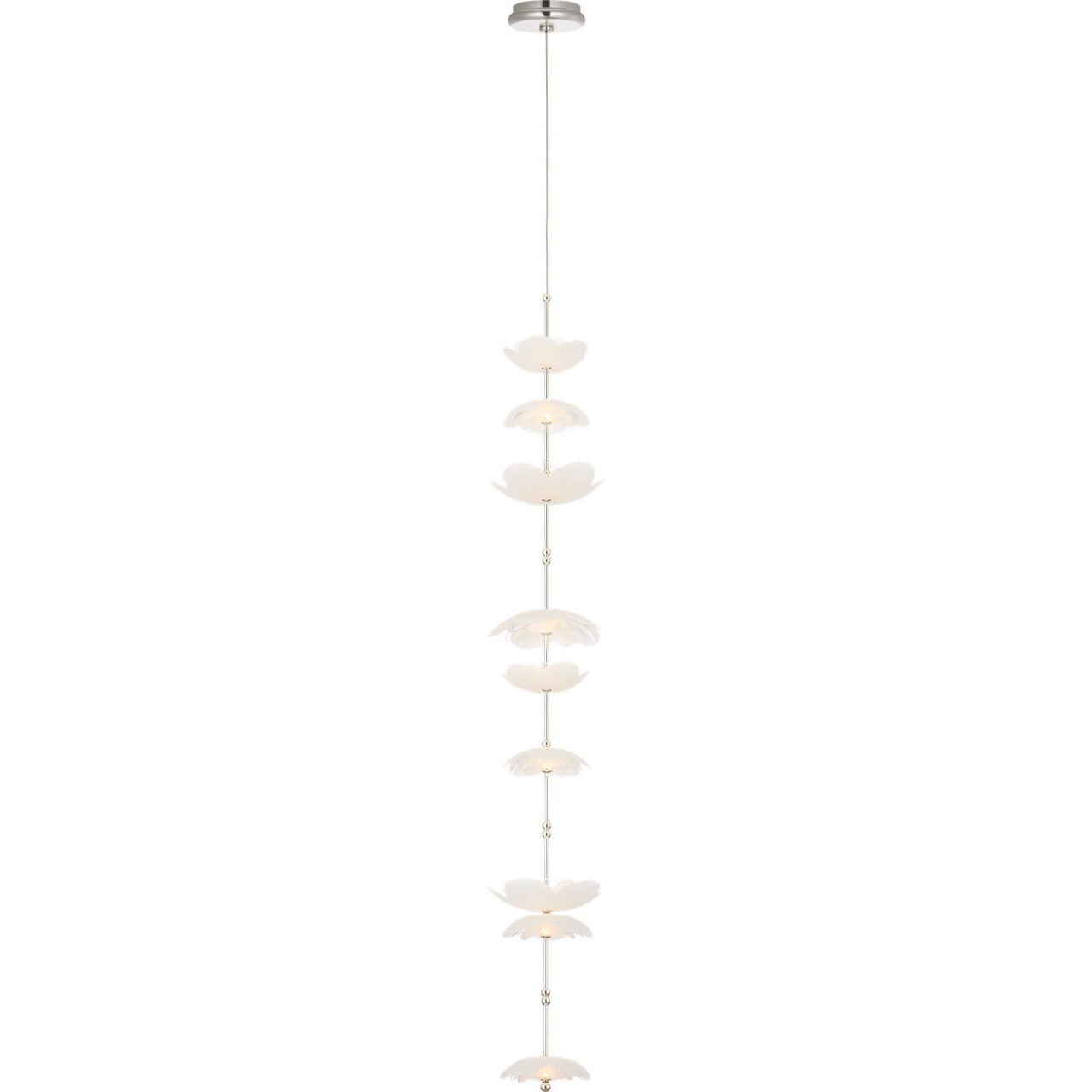 Soft Silver with Etched and Clear Glass Flowers | shipping 12/25/2026