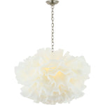 Cammela 31" Bloom Chandelier in Burnished Silver Leaf with Soft White Silk | shipping 12/10/2026