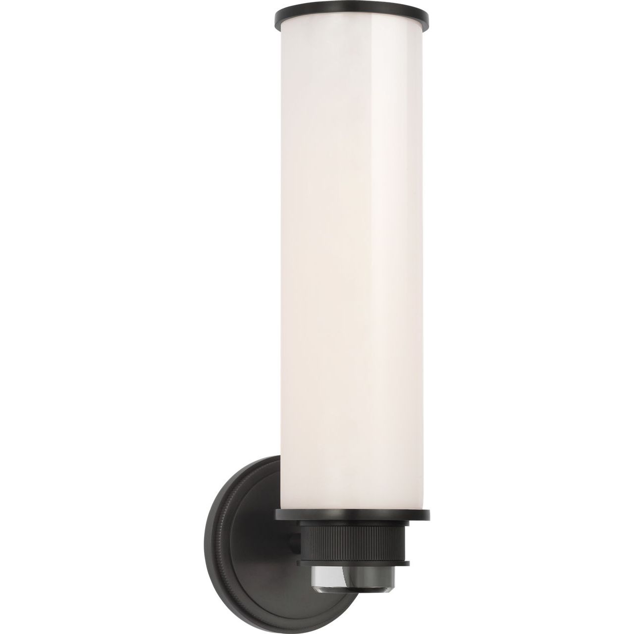 Bronze with White Glass