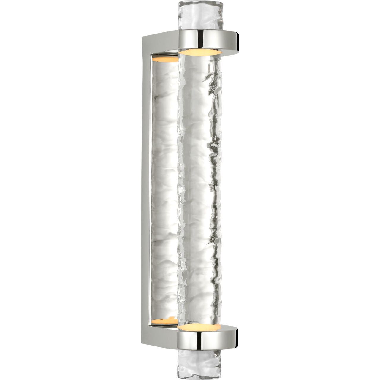 Polished Nickel and Clear Wavy Glass | shipping 10/17/2026