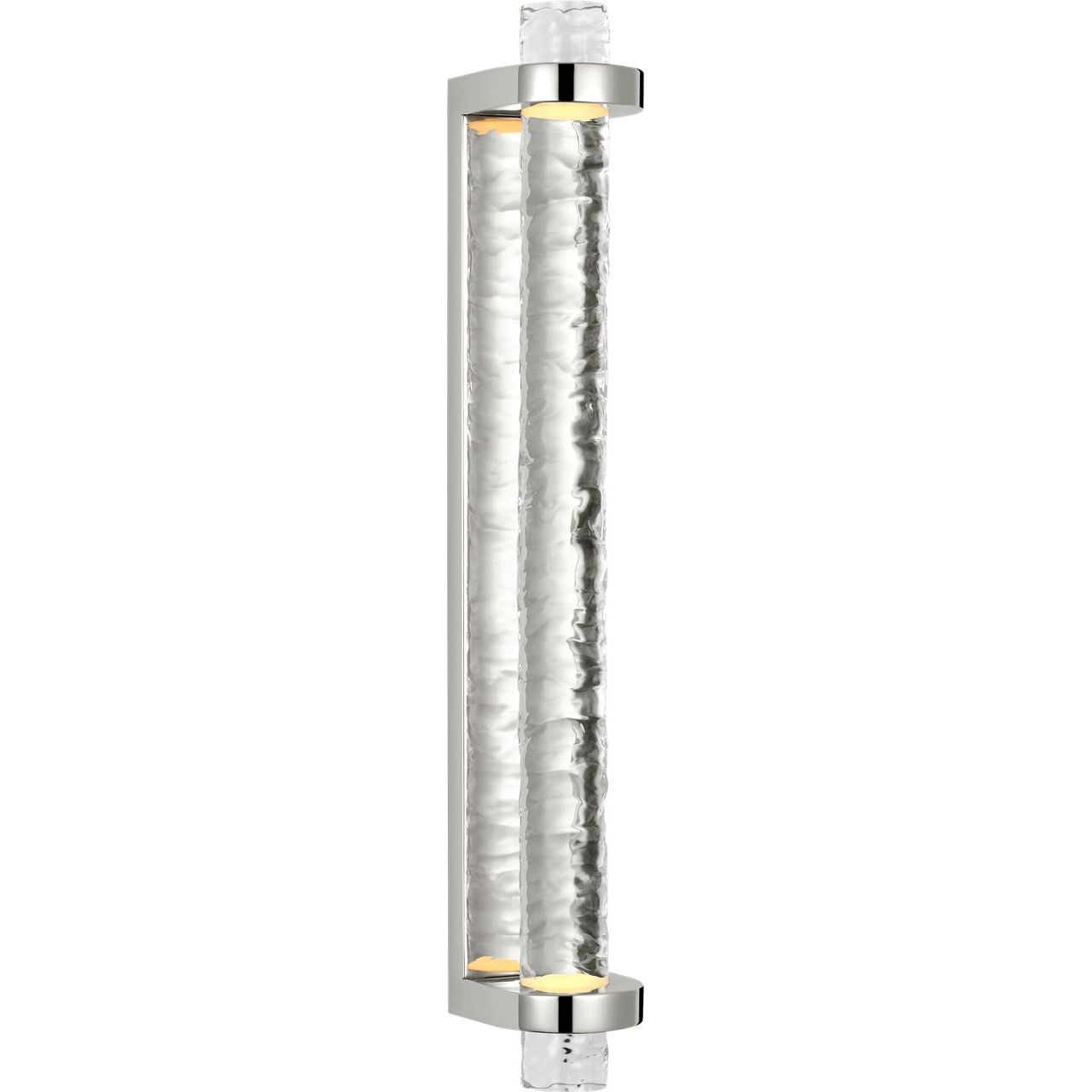 Polished Nickel and Clear Wavy Glass | shipping 12/10/2026