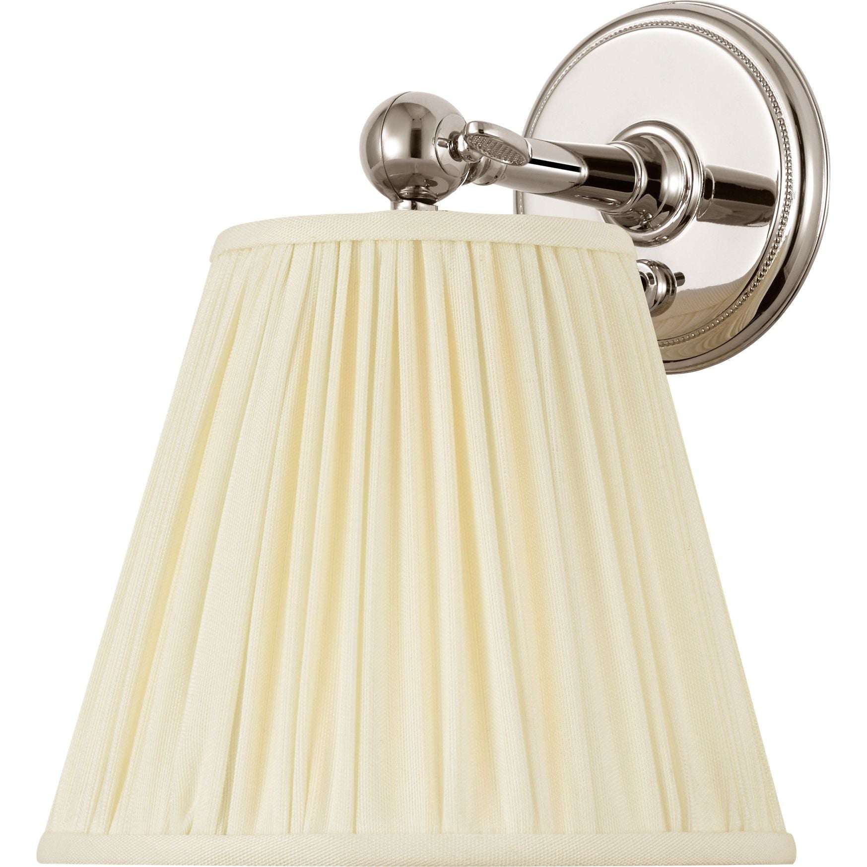 Polished Nickel with Silk Pleated Shade | shipping 11/16/2026