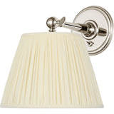 Polished Nickel with Silk Pleated Shade | shipping 11/16/2026