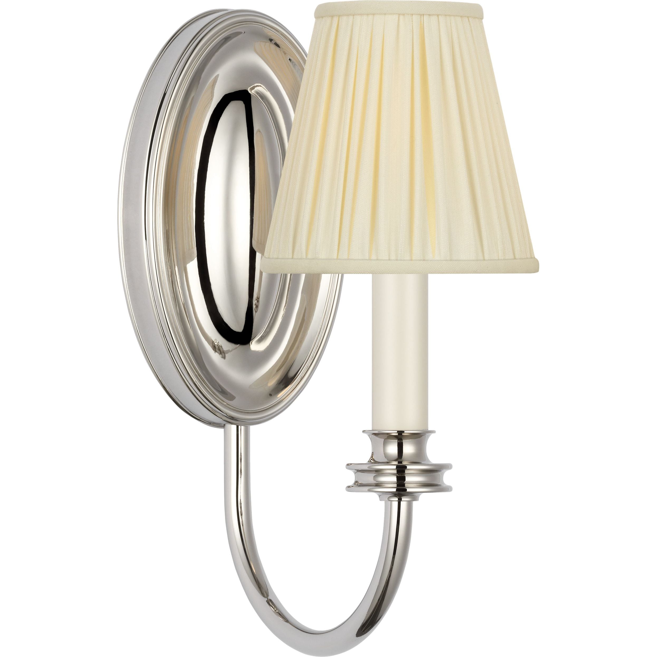 Polished Nickel with Silk Pleated Shade | shipping 11/16/2026