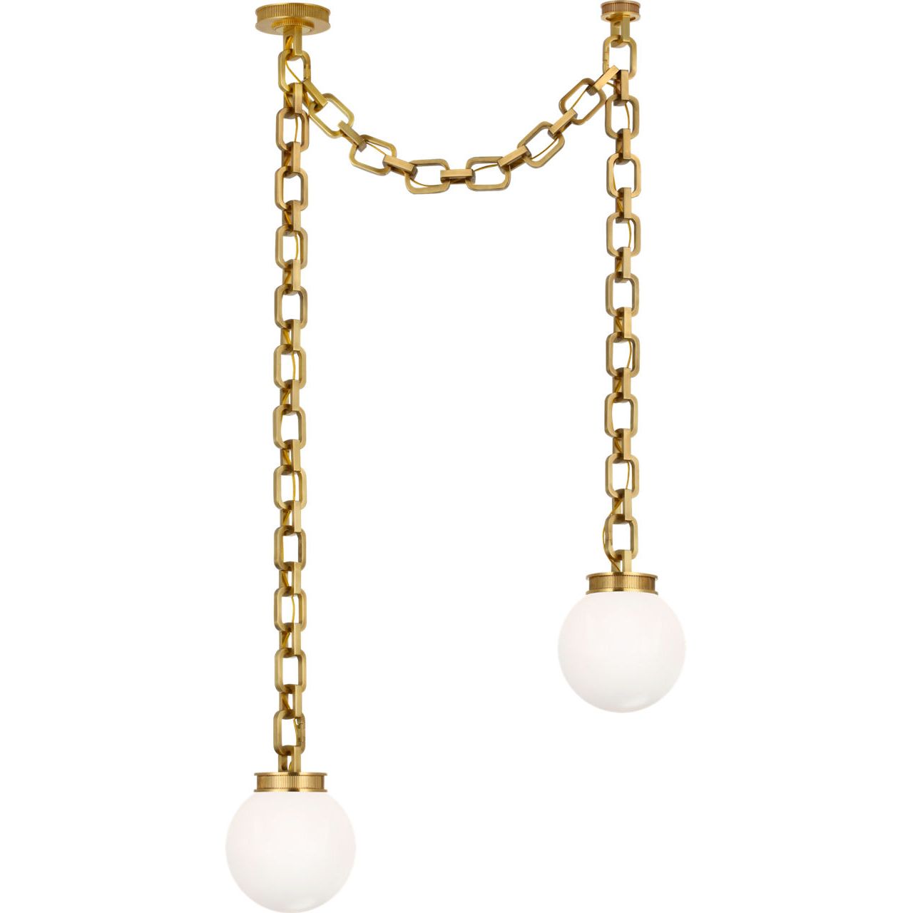 Soft Brass with White Glass | shipping 02/14/2027