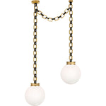 Soft Brass and Bronze with White Glass | shipping 11/16/2026