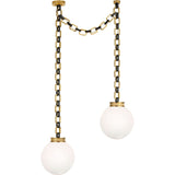 Soft Brass and Bronze with White Glass | shipping 11/16/2026