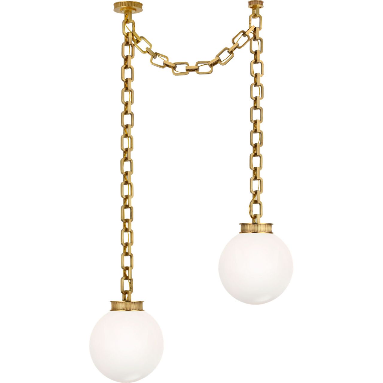 Soft Brass with White Glass | shipping 12/16/2026