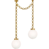 Soft Brass with White Glass | shipping 12/16/2026