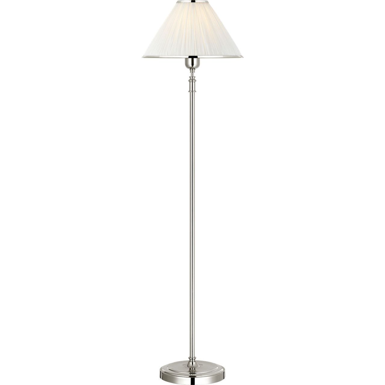 Polished Nickel with Silk Pleated Shade | shipping 11/16/2026