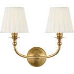 Natural Brass with Silk Box Pleat Shades | shipping 11/08/2026