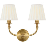 Natural Brass with Silk Box Pleat Shades | shipping 11/08/2026