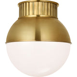 Natural Brass with Natural Brass Hood and White Glass | shipping 09/26/2026