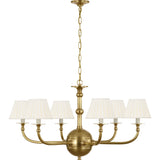 Natural Brass with Silk Box Pleat Shades | shipping 10/17/2026