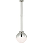 Polished Nickel with Polished Nickel Hood and White Glass | shipping 02/26/2027