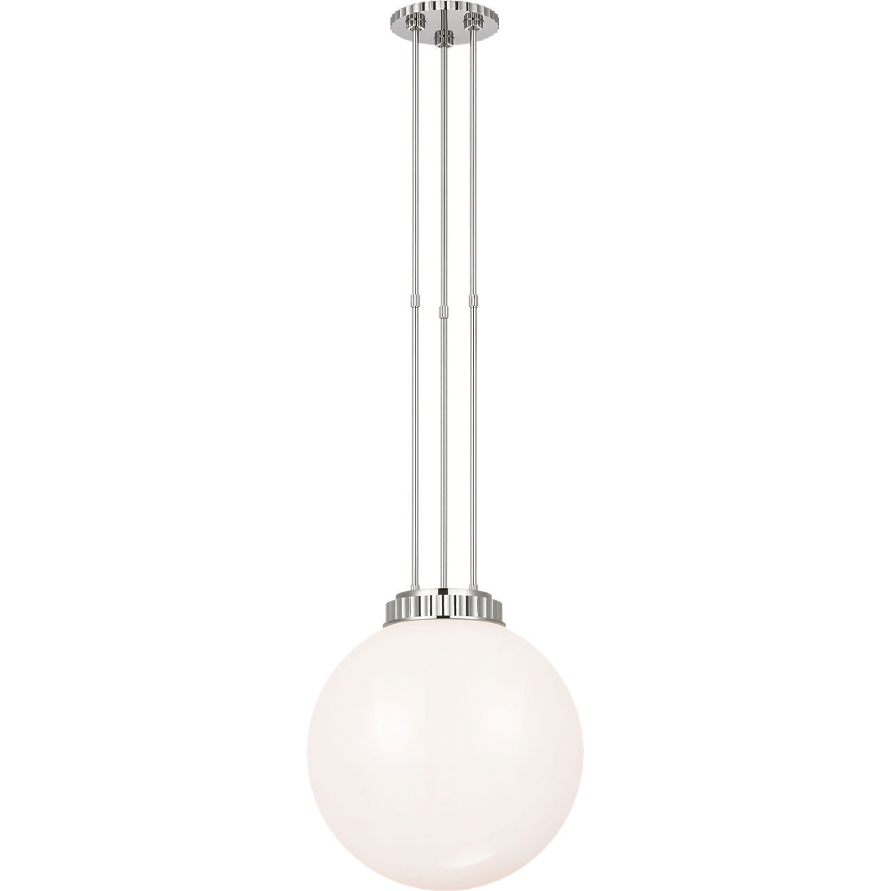 Polished Nickel with White Glass | shipping 10/01/2026