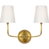 Hand-Rubbed Antique Brass with White Glass