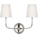 Polished Nickel with White Glass